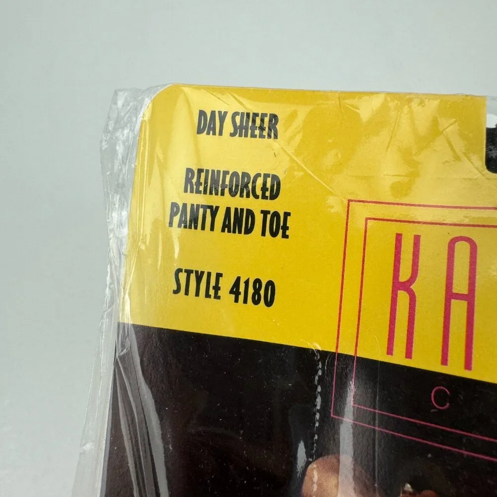 Vtg‎ Sealed Karin Morgan Collection Off Black Tall Day Sheer Pantyhose Prop READ